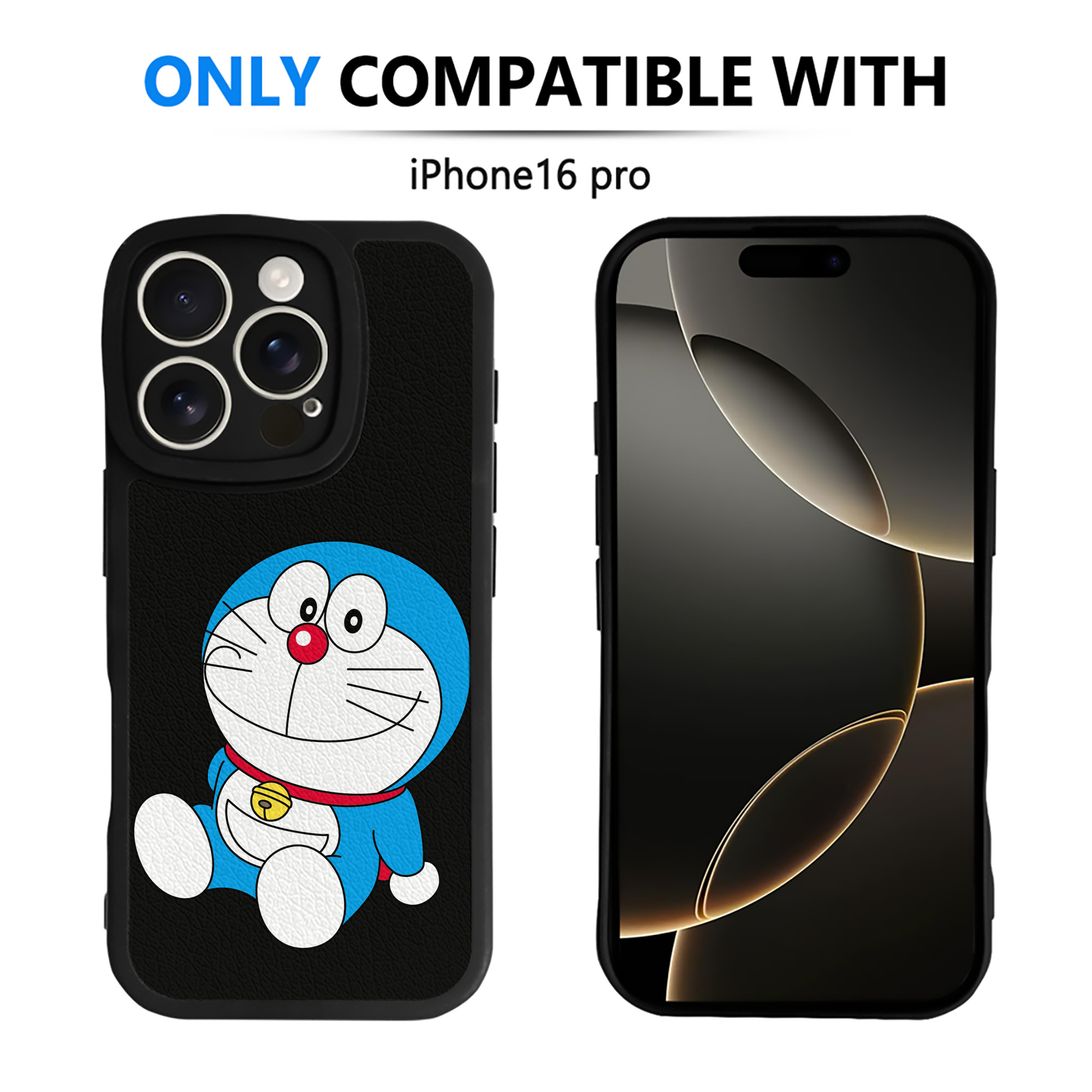 （画像用） ドラえもん Doraemon 【iPhone 16シリーズ対応】シリコンスマホケース（レザー調） 材質：シリコン